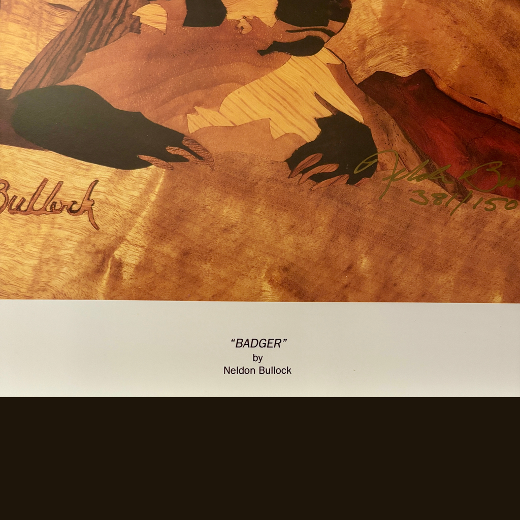 Badger-title-neldon-bullock-marquetry-art-print